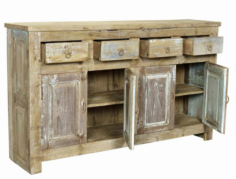 Gefärbte Sideboard in Abrissholz, Holland vintage Shabby